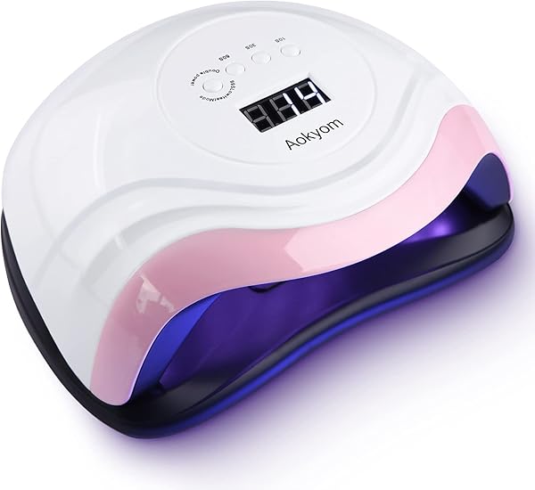 Aokyom 168W Nageltrockner UV LED Lampe für Nägel Professionelle Nagellampe mit 10/30/60/99s Timer LCD Anzeige und Smart Sensor für Finger/Zehennagel und für Alle Gel Nagellack,Gelnägel,Shellac