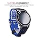 Moretek Quick Release Smartwatch Bands for Samsung Gear S2 Classic and Moto 360 2nd Mens 42mm Replacement Strap (BlackBlue)