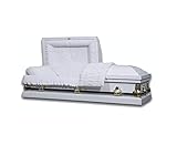 Oxford White Metal Casket