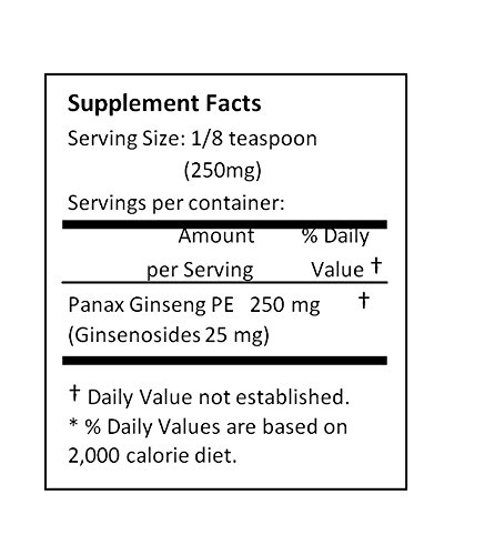 image for NuSci Panax Ginseng Extract Powder, Standardized 10% Ginsenosides, Ene
