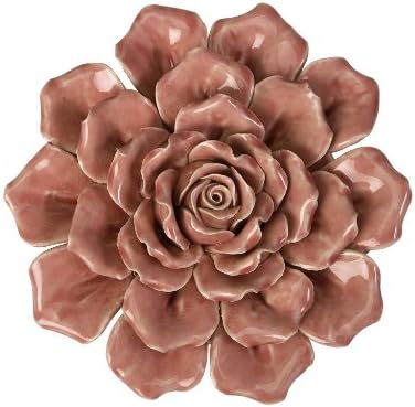 RoomDcor 9 inch Isabella Medium Ceramic Wall Decor Rose