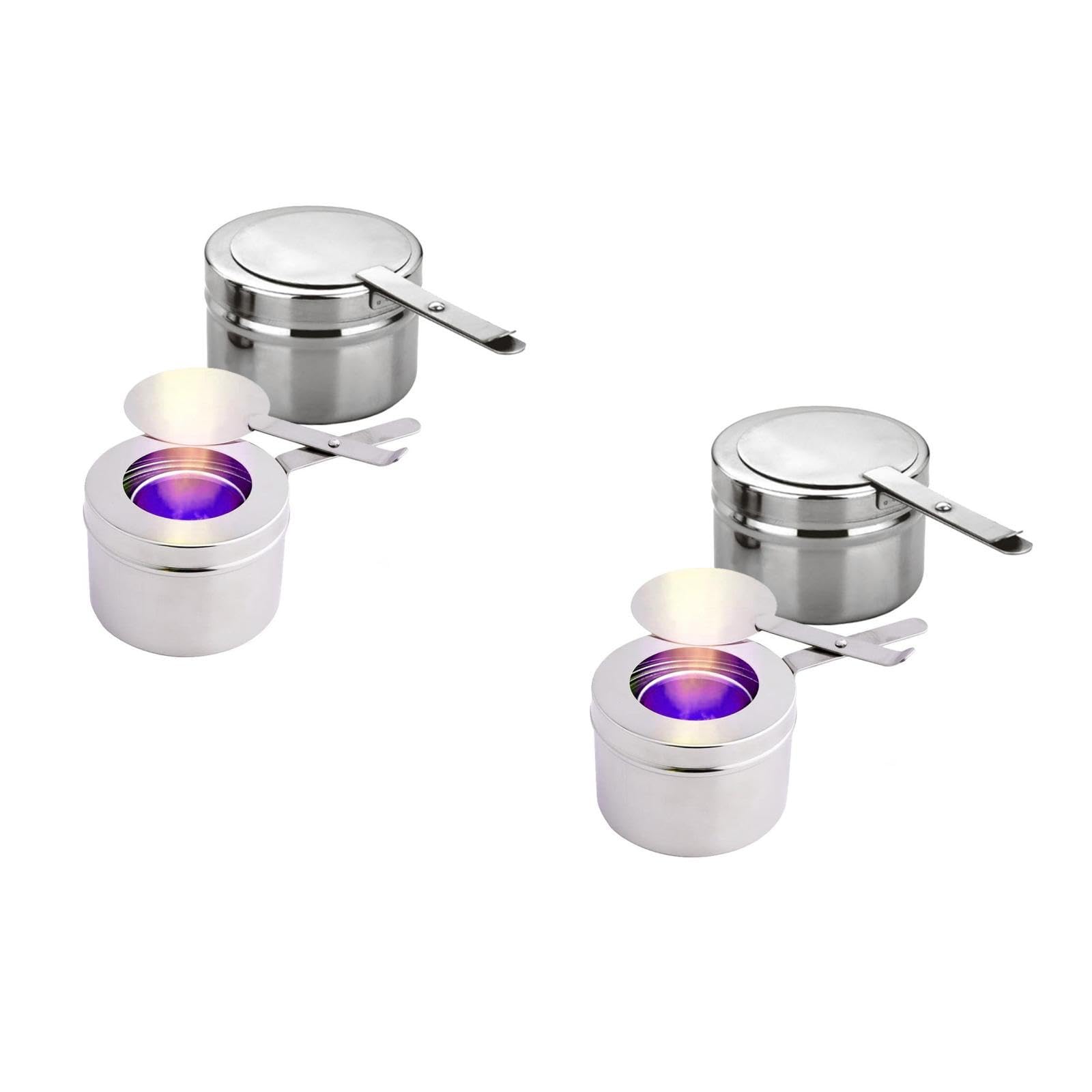 Angoily Stainless Steel Holder with Cover for Chafing Fuel Cans 6.50 X 3.54 X 4.96 Inch Small Heat Box for Buffet Food Warmers and Barbecue Parties