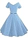 iLover Women 1950s V-Neck Vintage Rockabilly Swing Evening Party Dress