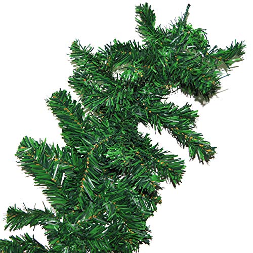 TKK 9ft Christmas Green Garland Xmas Pine Garland Wreaths Ornament (Green Garland, 1 Pack)