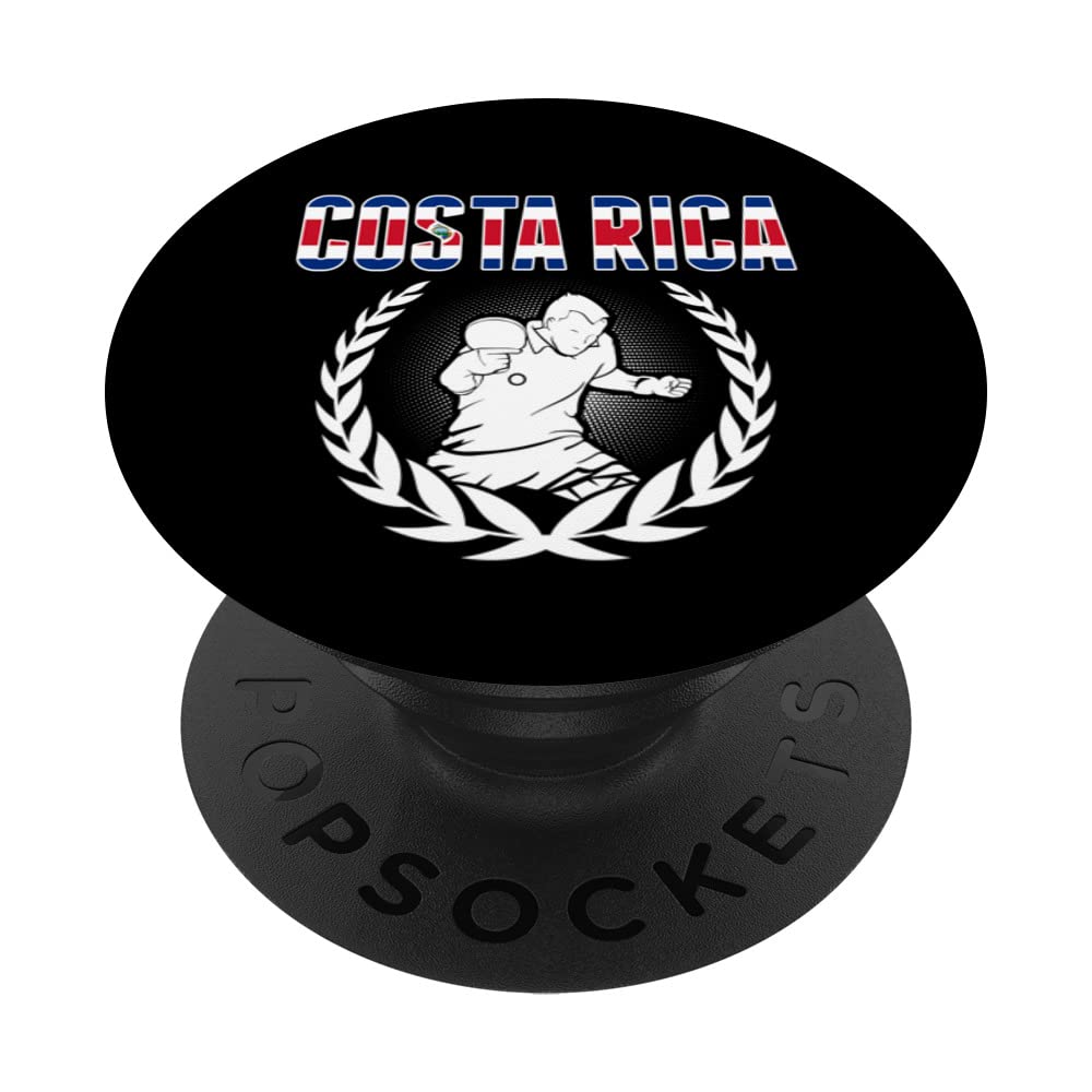 Costa Rica Table Tennis Fans Jersey Costa Rican Ping Pong PopSockets Swappable PopGrip