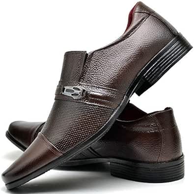 Sapato Social Masculino 100% Couro Legítimo Marrom Café (44, MARROM) |  Amazon.com.br
