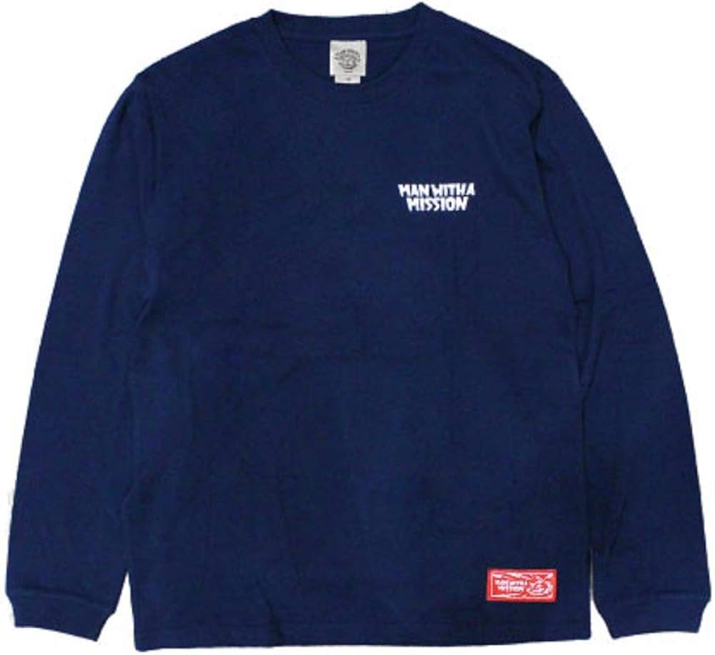 Amazon Co Jp Man With A Mission マンウィズアミッション ロゴ ロンt ネイビー ホワイト Mサイズ 服 ファッション小物