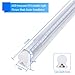 Brillihood LED T8 Integrated Single Fixture, 4FT, 20W, 6500K (Bright White), 2200lm, Utility Shop Light, Ceiling and Under Cabinet Light, Cooler Door Lighting Fixture, 10-Pack