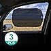 Toplus Car Window Shades for Side and Rear Window, 3PCS Car Sun Shades for Baby Child Kids - 80 GSM 20