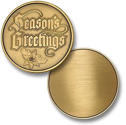 Seasons Greetings - Blank Reverse Challenge Coin