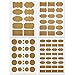 Mudder Fancy Shape Kraft Paper Essential Oil Bottle Stickers Labels Chalkboard Stickers Food Jars Labels, 4 Sheets