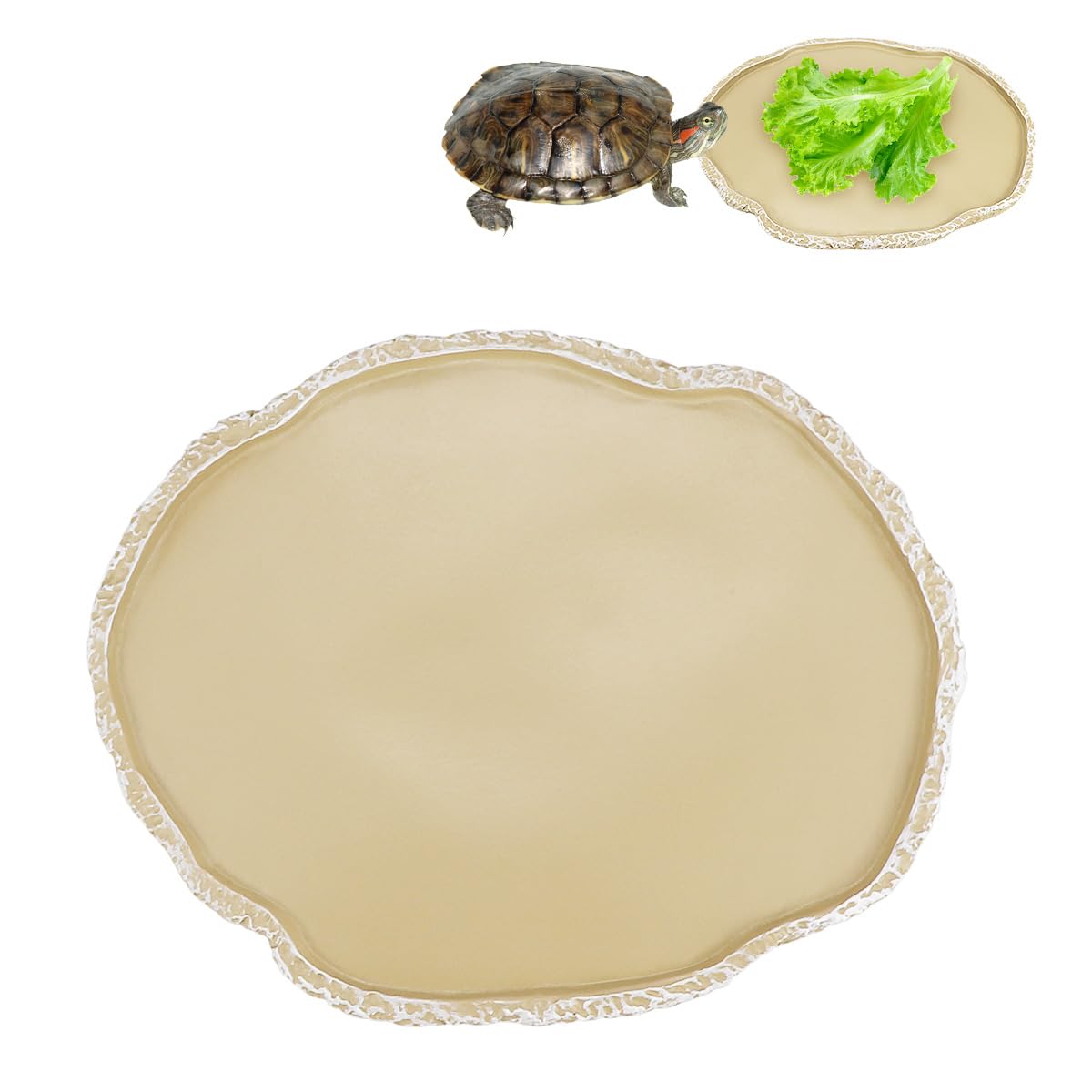 LNQ LUNIQI 1 Piece Reptile Water Bowl Pets Feeding Plate Reptile Feeding Bowl for Turtle Lizard Scorpion Snake Gecko