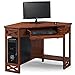 Leick Home 82431 Corner Computer Writing Desk with Drop Front Keyboard Drawer, Oak