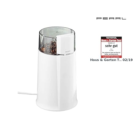PEARL Mahlmaschine: Elektrische Kaffeemühle MH-20 mit Schlagmahlwerk, 160 Watt, 8 Tassen (Kaffee Mahlen)