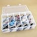 Rekukos Plastic Jewelry Box Organizer Storage Container with Adjustable Dividers 15（Large） Grids