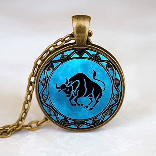 Taurus Pendant, Taurus Necklace, Taurus 
