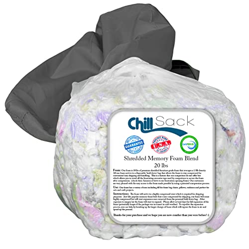 Chill Sack Shredded Memory Foam Refill Filling Foam Refill for Bean
