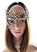 Coolwife Women's Venetian Crochet Ball Lace Masquerade Mask Halloween Fashion (Half Face Gold)