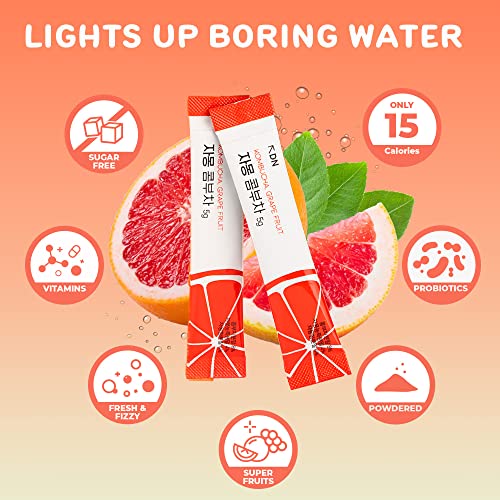 DALAMHARI KOMBUCHA POWDER MIX | GRAPEFRUIT 15T | 20 KCAL ADAPTOGEN DRINK PREBIOTIC SODA FOR HEALTH ADE KOMBUCHA TEA SYNERGY KOMBUCHA DRINK SCOBY KOMBUCHA STARTER KIT KOREAN DRINKS ZERO SUGAR
