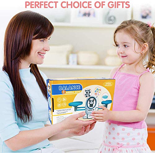 SHANDERBAR Math Educational Toys for 3 4 5 6 Year Old, Preschool Activities Teaching Learning Toys for Kindergarten Toddler 3 4 5 6 Year Olds Boys & Girls (Cat Balance Game)