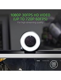 Razer Kiyo   Full HD 1080p cámara Streaming   Pro cámara  optimizado para YouTube Twitch   Worlds First in built   Anillo de luz