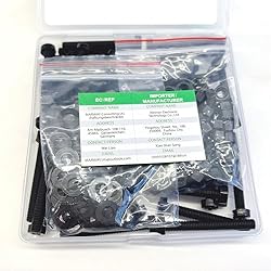Pzsmocn 150 Pieces/50 Sets M5*40 mm Plastic Black