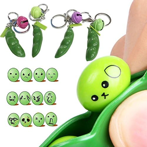 Yeefant Soybean Toy Bells Cute Bag Hanging Decor Gift Pendant Handbags Ornaments Keychain Car Key Ring,2.8x0.8x0.6 Inch