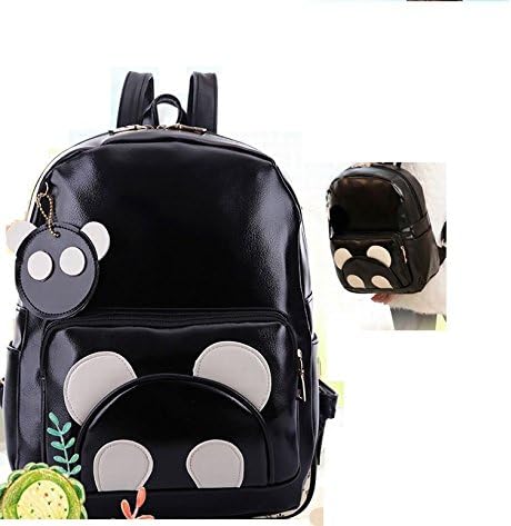 Amazon ノーブランド品 かわいい エナメル リュックサック ショルダーバッグ