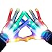 BESTTY 10106815 Skeleton Halloween Gloves Pair of 1 Led Glove for Clubs. Lightshow Dancing Gloves for Clubbing, Multicolor