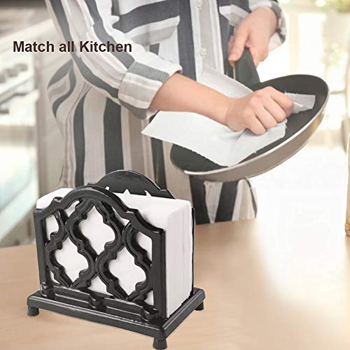Vintage Metal Napkin Holder Black Cast Iron Napkin Holder Organizer for