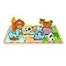 Lewo Chunky Wooden Puzzle for Toddlers Barnyard Farm Animals Jigsaws (7 pcs)