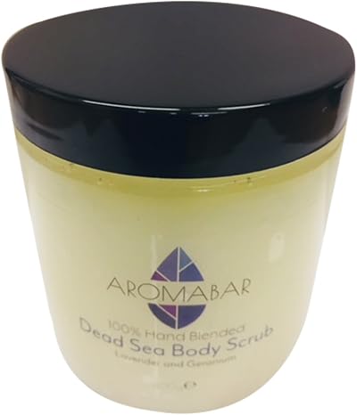 Aromabar Dead Sea Body Scrub 400g Lavender Geranium Essential Oil
