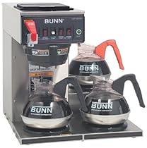 Bunn 12950.0252 CWTF35-3 Automatic Commercial Coffee Brewer with 3 Lower Warmers