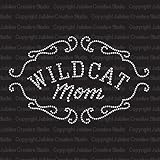 Wildcat Mom Iron On Rhinestone Crystal T-shirt Transfer by Jubilee Rhinestones