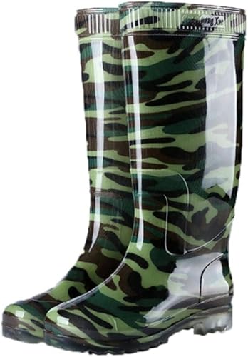 Amazon 77 レインブーツ メンズ おしゃれ カモフラ柄 迷彩柄 長靴 男性 紳士 やわらかい 耐油 完全防水 安全靴 作業靴 抗菌 防臭 レインシューズ キャンプ 釣り アウトドア 園芸 水仕事 雨の日 雨 泥 雪に強い 77 シューズ バッグ