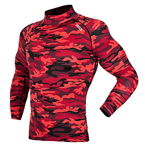 DRSKIN UV Sun Protection Long Sleeve Top Shirts Skins Tee Compression Base Layer (SMRE33, XL)