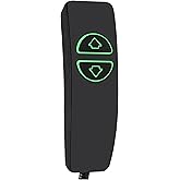 Hommoat 2 Button 5 Pin Hand Remote Control for Power Lift Chair &amp; Power Recliner, Replacement Remote Handset with 2 Lighted Buttons CD001 (Black)