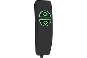 Hommoat 2 Button 5 Pin Hand Remote Control for Power Lift Chair & Power Recliner, Replacement Remote Handset with 2 Lighted Buttons CD001 (Black)