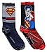 DC Comics Superman Stripes Men's Crew Socks 2 Pair Pack Shoe Size 6-12