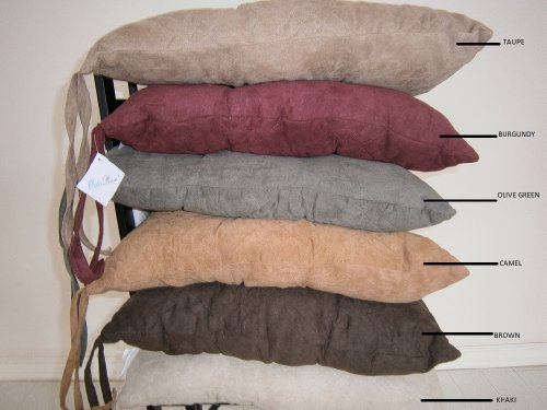 Large Size Set of Camel Soft Micro Suede Fully Quilted Dining