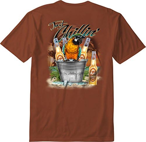 Paradise Shores Mens Just Chilin' T-Shirt XX-Large Tabasco brown