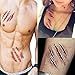 Halloween Decorations,Scratch Wound Scab Blood Scar Tattoos Temporary Tattoo Sticker for Party Cosplay Costume(12pcs)