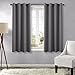 NICETOWN Living Room Blackout Curtain Panels - (Mist Grey) 52