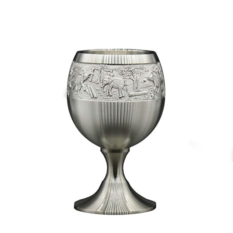 Oriental peltre – Liquor Goblet de estaño puro 97% sin plomo G6L tallado a mano