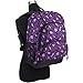 Eastsport Multi Pocket School Backpack, Purple Cheetah