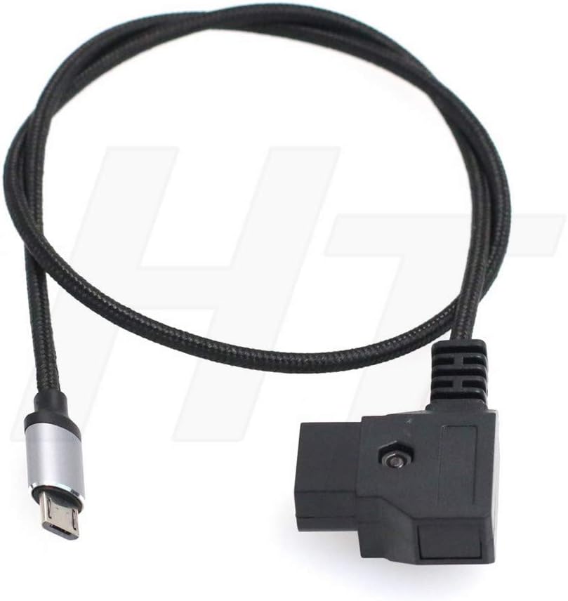 HangTon Tilta Nucleus-Nano Motor Power Cable P-TAP D-tap to Micro USB 14.8V 50cm, Black