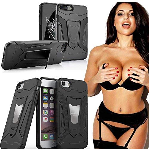 iPhone 7 Case, Queen Forever 360 Full Body Protection Hard Slim Case Coated Non Slip Matte Surface with Tempered Glass Screen Protector for Apple iPhone 7 8 Plus