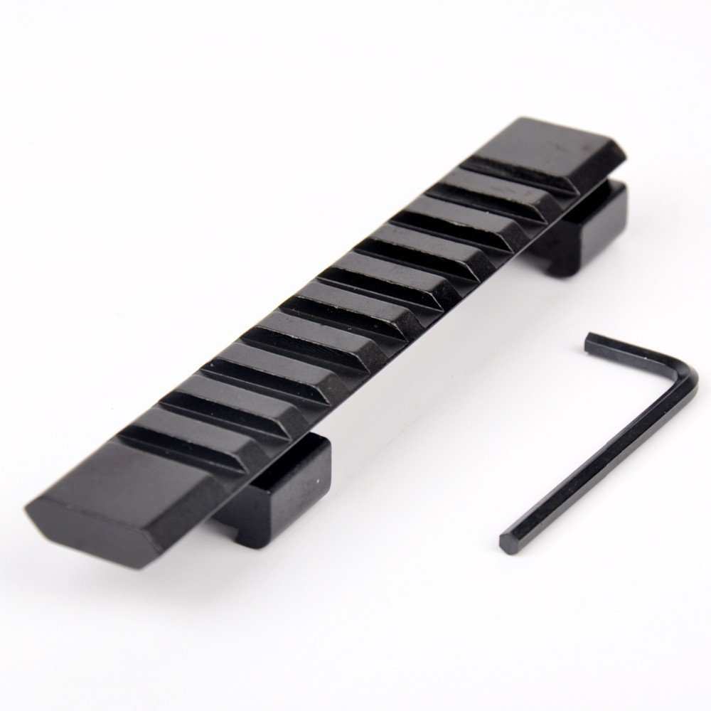 Ulightfire 125mm Extension Rail Mount 10mm to 20mm Rail Adapter 10 Slots Picatinny Riser Mount Converter