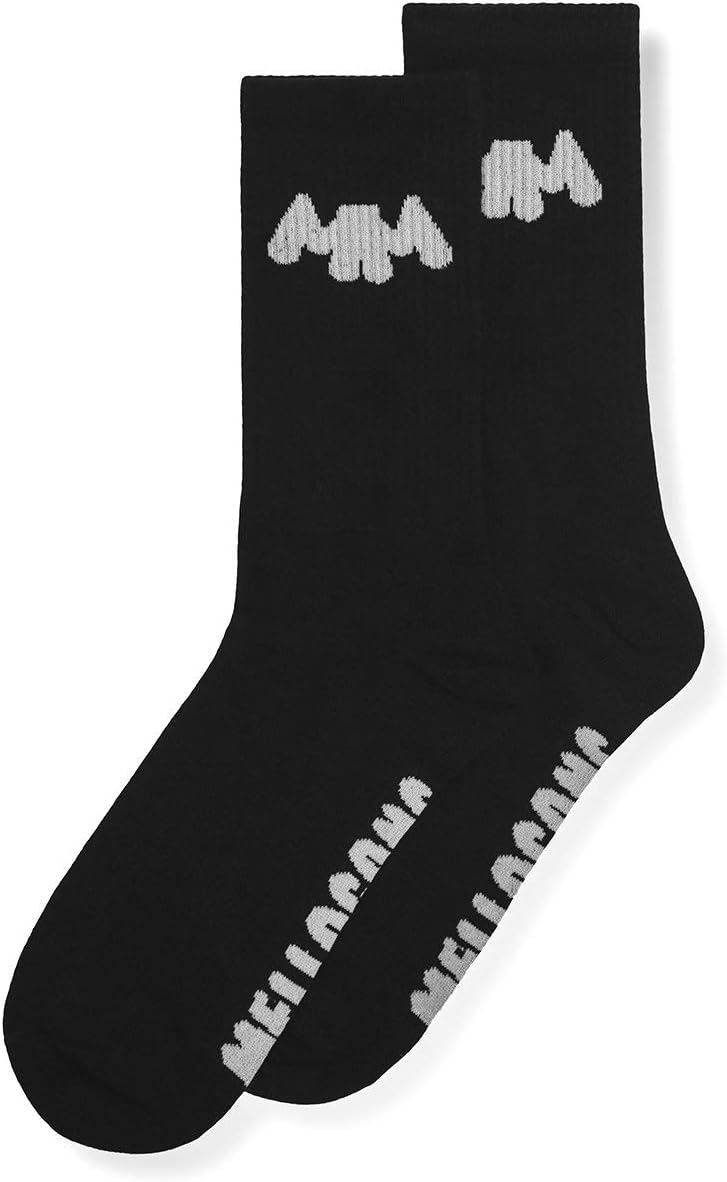 Authentic Marshmello Merch - Mellogang Bat Socks Unisex Knit Jacquard Crew Sock