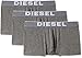 Diesel Men's Essentials 3-Pack Kory Boxer Trunk,gray,M